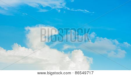 Dragon Shape Clouds And Blue Sky