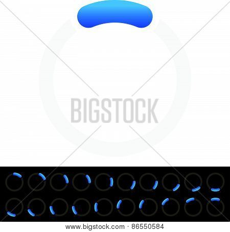 Preloader / Buffer Shapes. User Interface Or Infographics, Presentation Element. Completion, Steps,