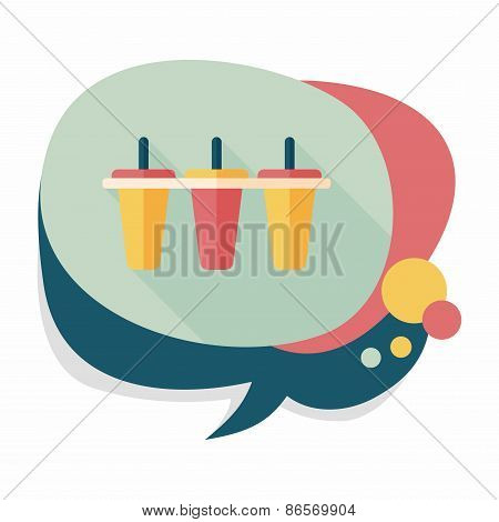 Kitchenware Ice Maker Flat Icon With Long Shadow,eps10