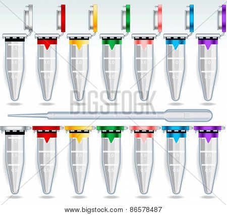 Eppendorf Opened And Closed Multicolor Set