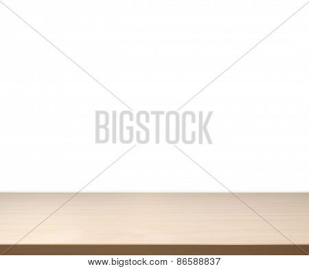 Wooddesk With White Background