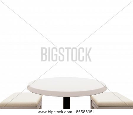 Wooddesk With White Background