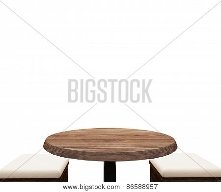 Wooddesk With White Background