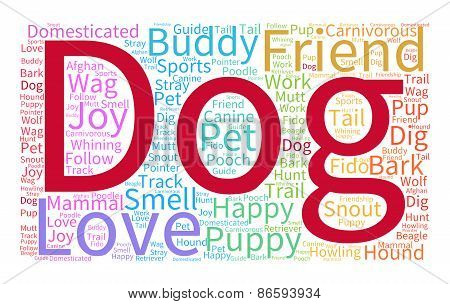 Dog Rainbow Word Cloud