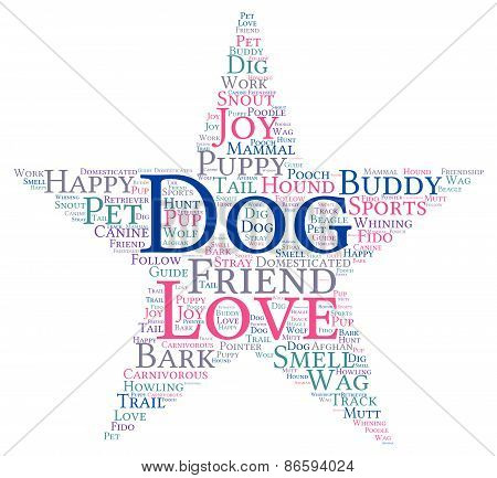 Star Shaped Dog Word Cloud