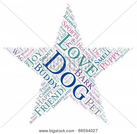 Star Shaped Dog Word Cloud