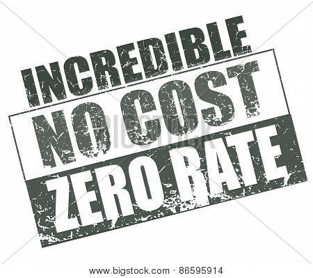 Incredible No Cost Zero Rate Stamp