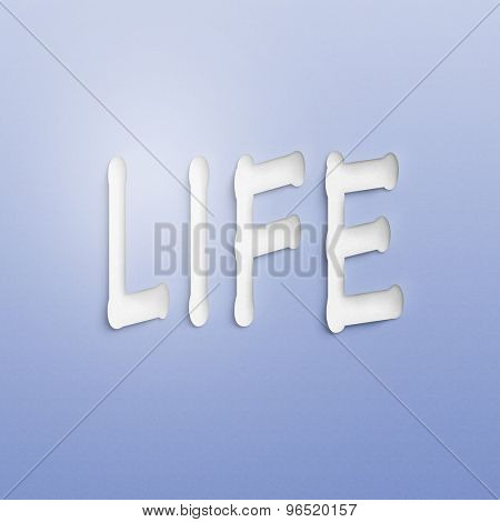 text on the wall or paper, life