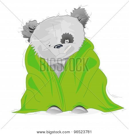 Illustration of sick bear