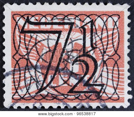 Vitage postage stamp - isolated on black