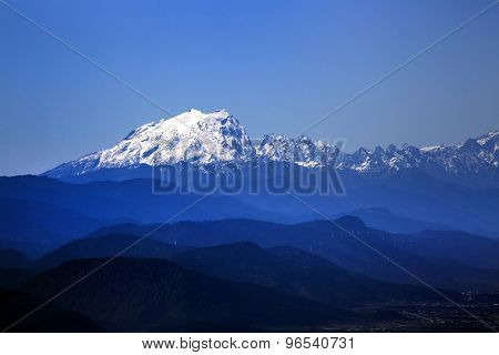 View of several Himalayan peak, Shangri-La, China