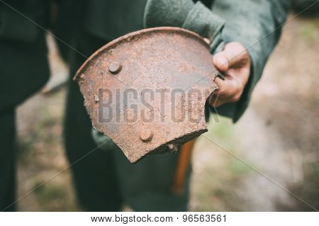Rusty Shell Fragment Found In Belarusian Forest On Battlefield O