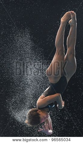LONDON, GREAT BRITAIN - APRIL 27 2015:  during the FINA/NVC Diving World Series at the London Aquatics Centre
