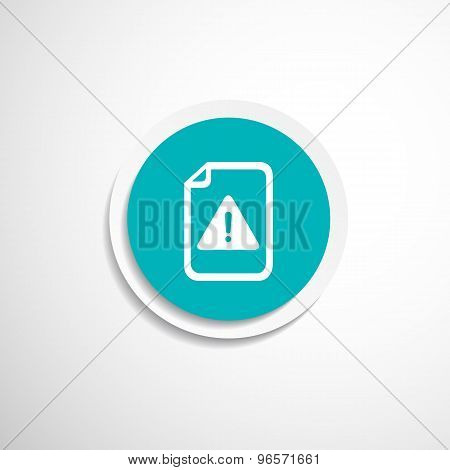 Security warning in browser icon alert bug business