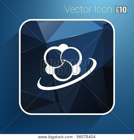 Molecule icon atom vector chemistry symbol element