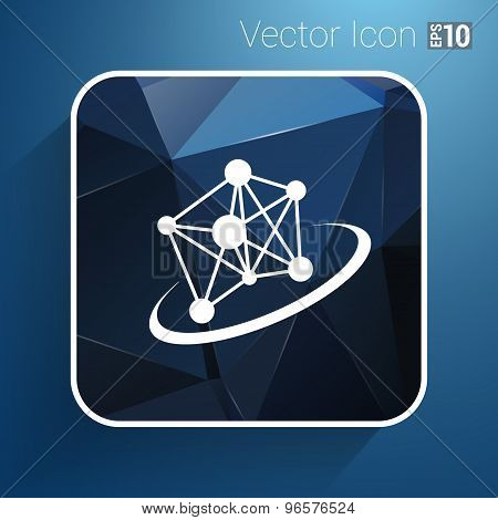 Molecule icon atom chemistry vector symbol element