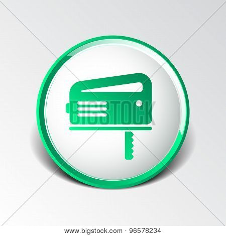 The fretsaw icon. Fretsaw symbol. Flat Vector illustration