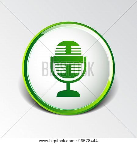 microphone icon broadcasting isolated journalist record