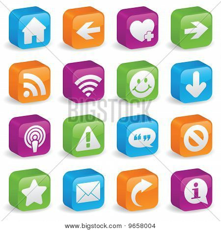 Trojrozměrný Web symboly