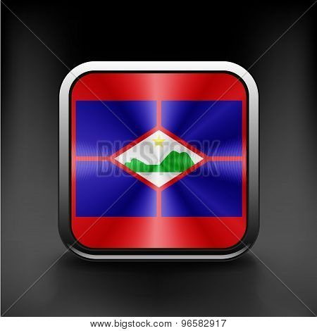 Sovereign state flag of dependent country of Sint Eustatius in official colors.
