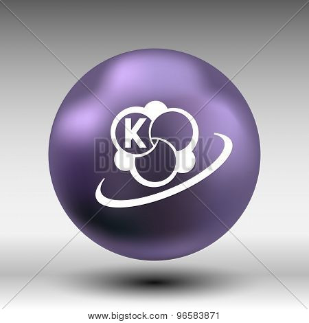 Molecule icon atom vector chemistry symbol element