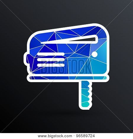 The fretsaw icon. Fretsaw symbol. Flat Vector illustration