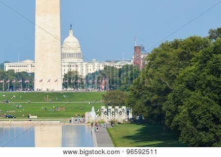 Washington DC - National Mall with Monuments