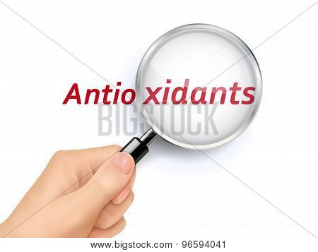 Antioxidants Showing Through Magnifying Glass