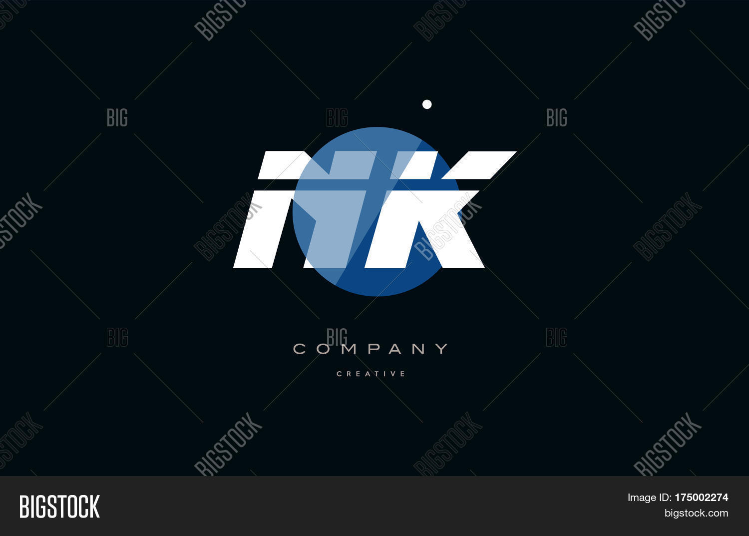Nk N K Blue White Vector & Photo (Free Trial) | Bigstock