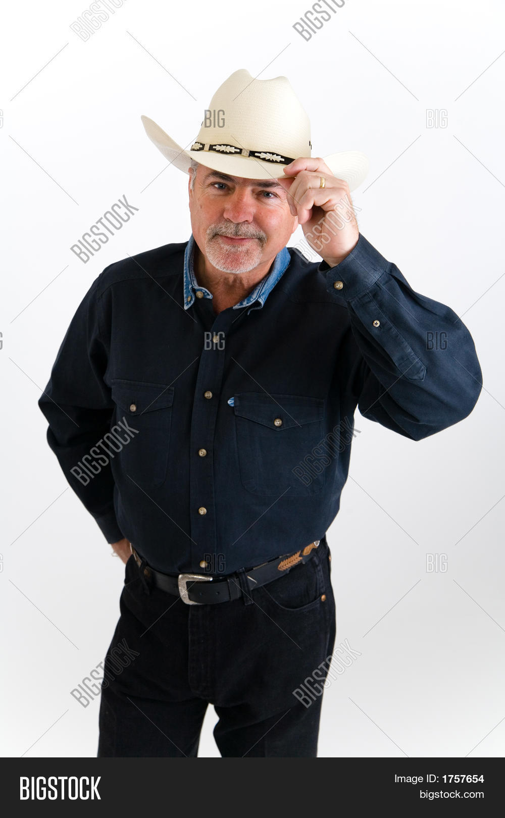 Cowboy Tipping Hat Image & Photo (Free Trial) Bigstock