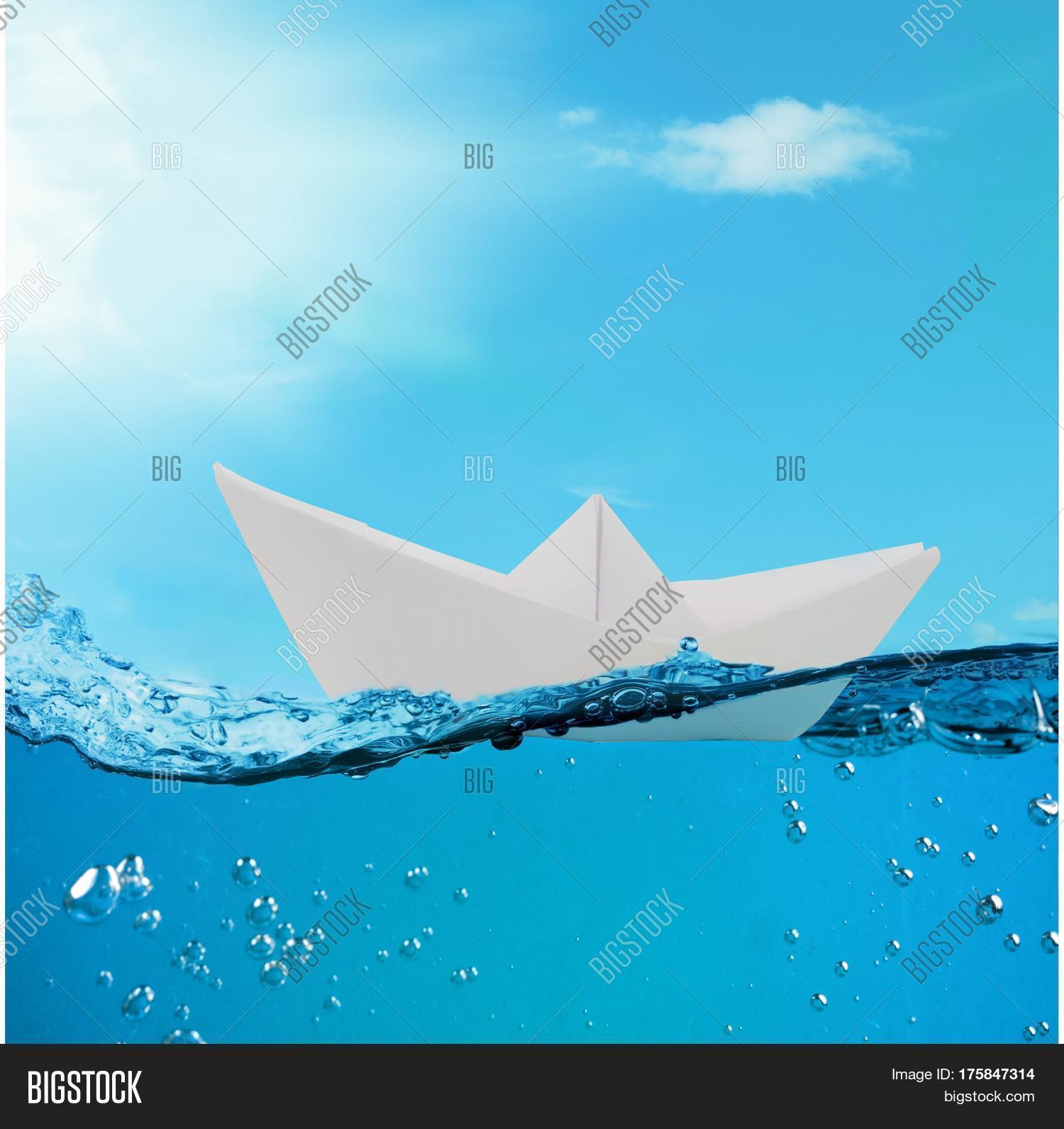 Paper Boat Floating Image & Photo (Free Trial) Bigstock