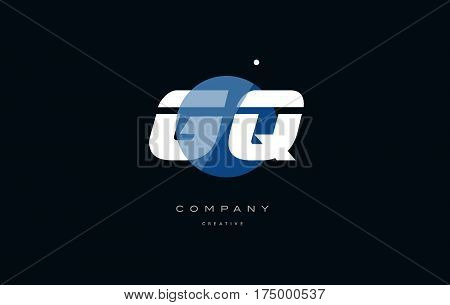 Gq G Q  Blue White Circle Big Font Alphabet Company Letter Logo