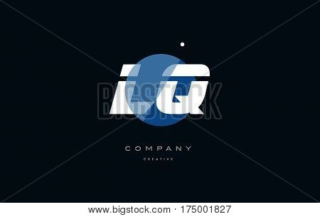 Lq L Q  Blue White Circle Big Font Alphabet Company Letter Logo