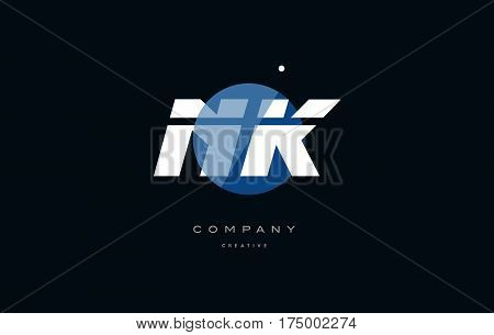 Nk N K  Blue White Circle Big Font Alphabet Company Letter Logo