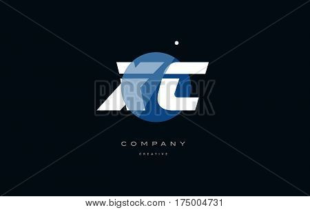 Xc X C  Blue White Circle Big Font Alphabet Company Letter Logo