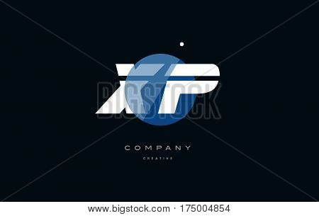 Xp X P  Blue White Circle Big Font Alphabet Company Letter Logo