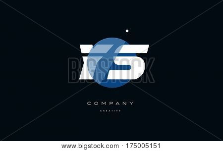 Ys Y S  Blue White Circle Big Font Alphabet Company Letter Logo