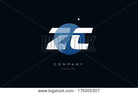 Zc Z C  Blue White Circle Big Font Alphabet Company Letter Logo
