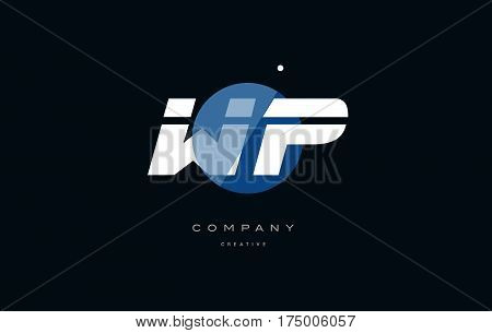 Wp W P  Blue White Circle Big Font Alphabet Company Letter Logo