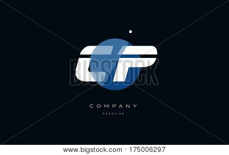 Cp C P  Blue White Circle Big Font Alphabet Company Letter Logo