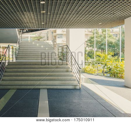 walkway stairs outdoor and background photo stock