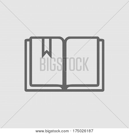 Open book vector icon eps 10. Simple isolated illustration.