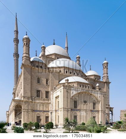 The great Mosque of Muhammad Ali Pasha (Alabaster Mosque) situated in the Citadel of Cairo Egypt commissioned by Muhammad Ali Pasha 1830 - 1848. Considered as one of the landmarks of Cairo