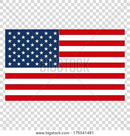 American Flag in a gray circle vector illustration new