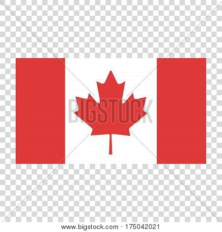 Flag of Canada a new vector illustration background
