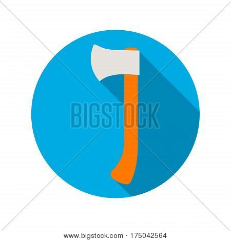 ax on blue background with shadow a new vector illustration background
