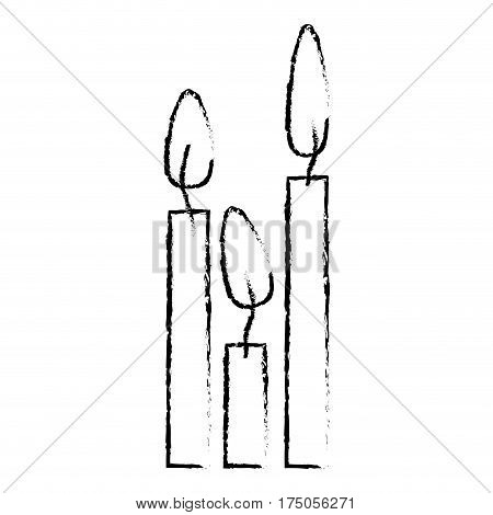 figure canddles with fire icon, vector illustraction design