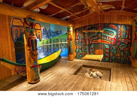 Borovsk, Kaluga region, Russia - August 28, 2016: Ethnographic park 