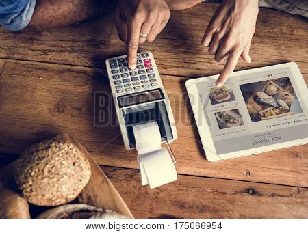 Men Checking Stock of Pastry in Bakery Shop