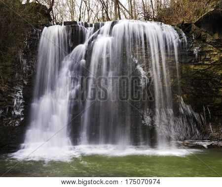 Hayden Falls part of the Griggs Reservoir located on the Scioto River in Central Ohio